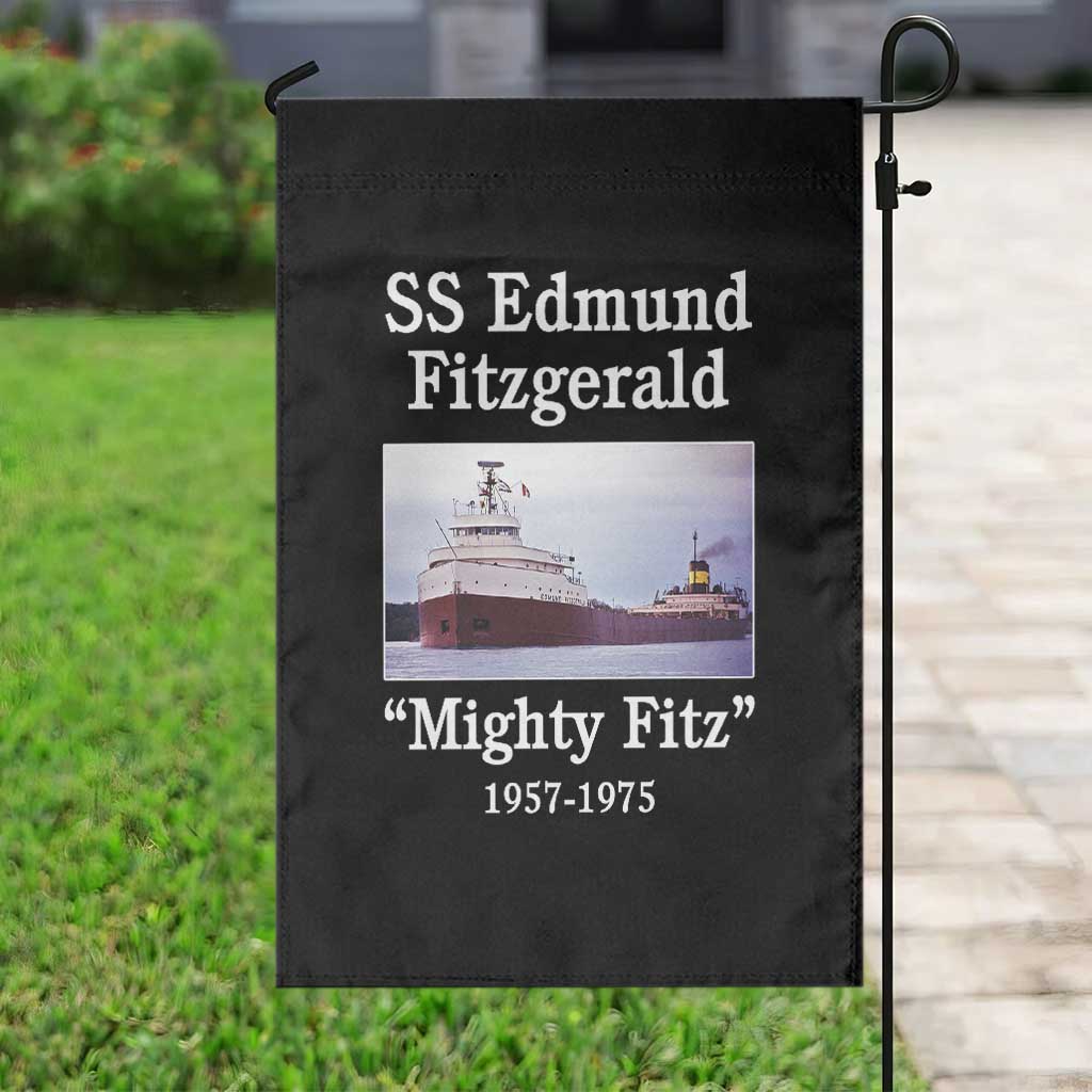 SS Edmund Fitzgerald Mighty Fitz Tribute Garden Flag Great Lakes Shipwreck Memorial TS02 Print Your Wear