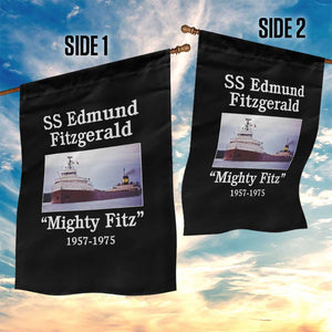 SS Edmund Fitzgerald Mighty Fitz Tribute Garden Flag Great Lakes Shipwreck Memorial TS02 Print Your Wear