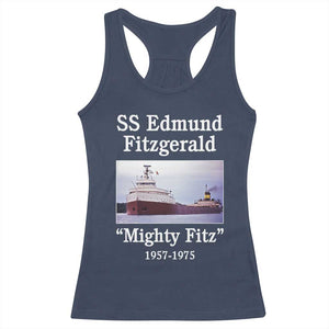 SS Edmund Fitzgerald Mighty Fitz Tribute Racerback Tank Top Great Lakes Shipwreck Memorial TS02 Navy Print Your Wear