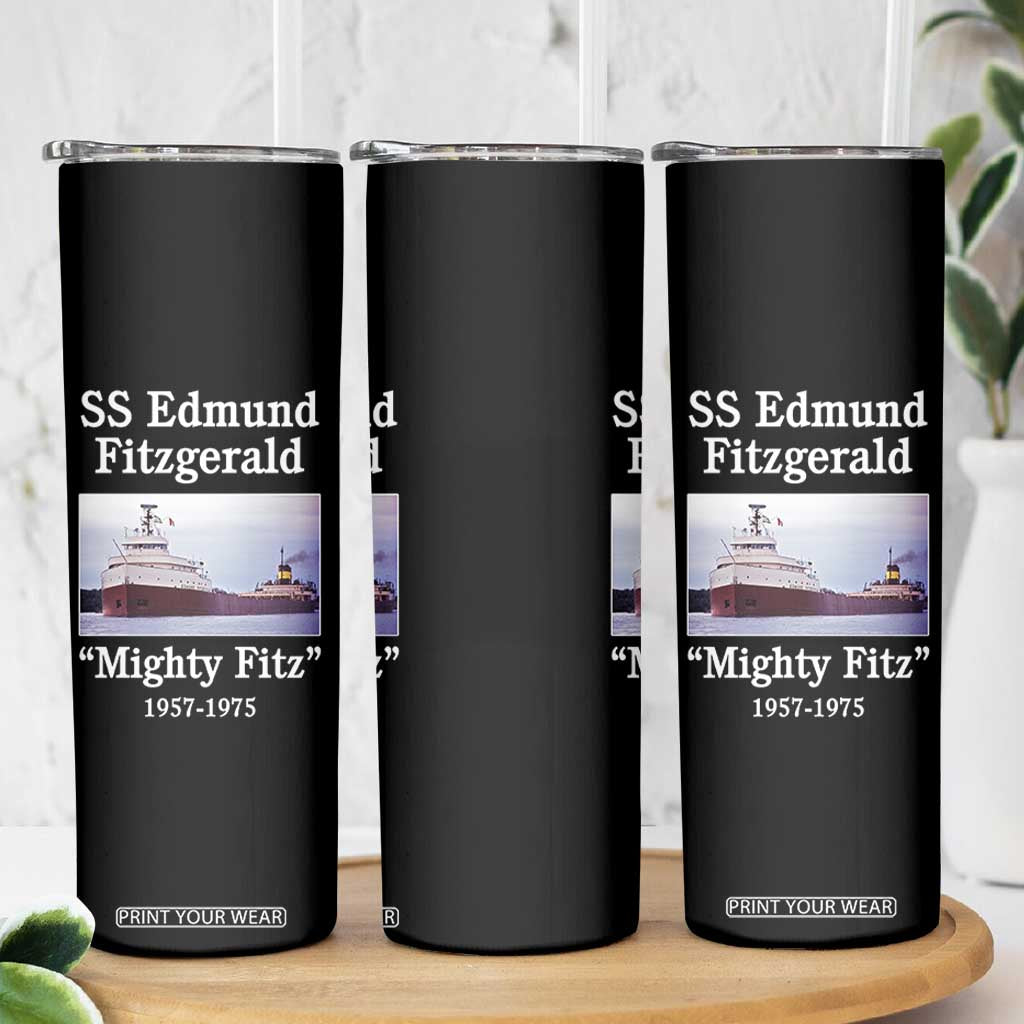 SS Edmund Fitzgerald Mighty Fitz Tribute Skinny Tumbler Great Lakes Shipwreck Memorial TS02 Print Your Wear