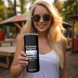 SS Edmund Fitzgerald Mighty Fitz Tribute Skinny Tumbler Great Lakes Shipwreck Memorial TS02 Print Your Wear