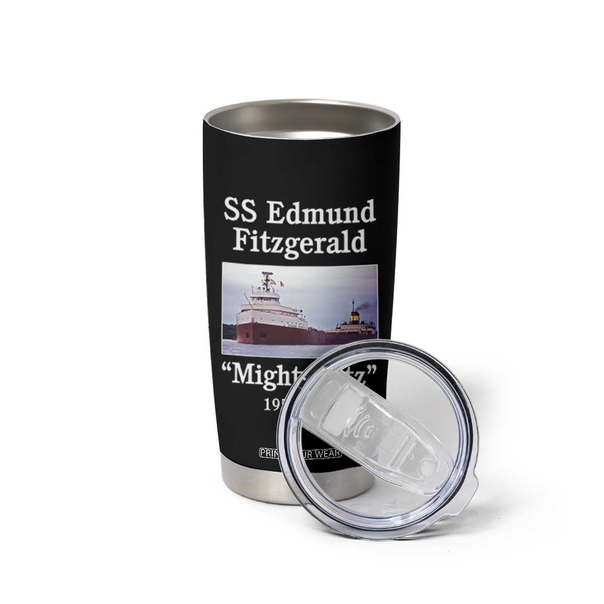 SS Edmund Fitzgerald Mighty Fitz Tribute Tumbler Cup Great Lakes Shipwreck Memorial TS02 Print Your Wear
