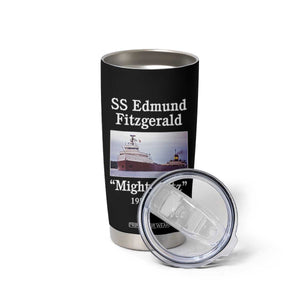 SS Edmund Fitzgerald Mighty Fitz Tribute Tumbler Cup Great Lakes Shipwreck Memorial TS02 Print Your Wear