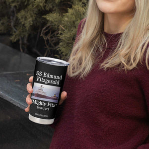 SS Edmund Fitzgerald Mighty Fitz Tribute Tumbler Cup Great Lakes Shipwreck Memorial TS02 Print Your Wear