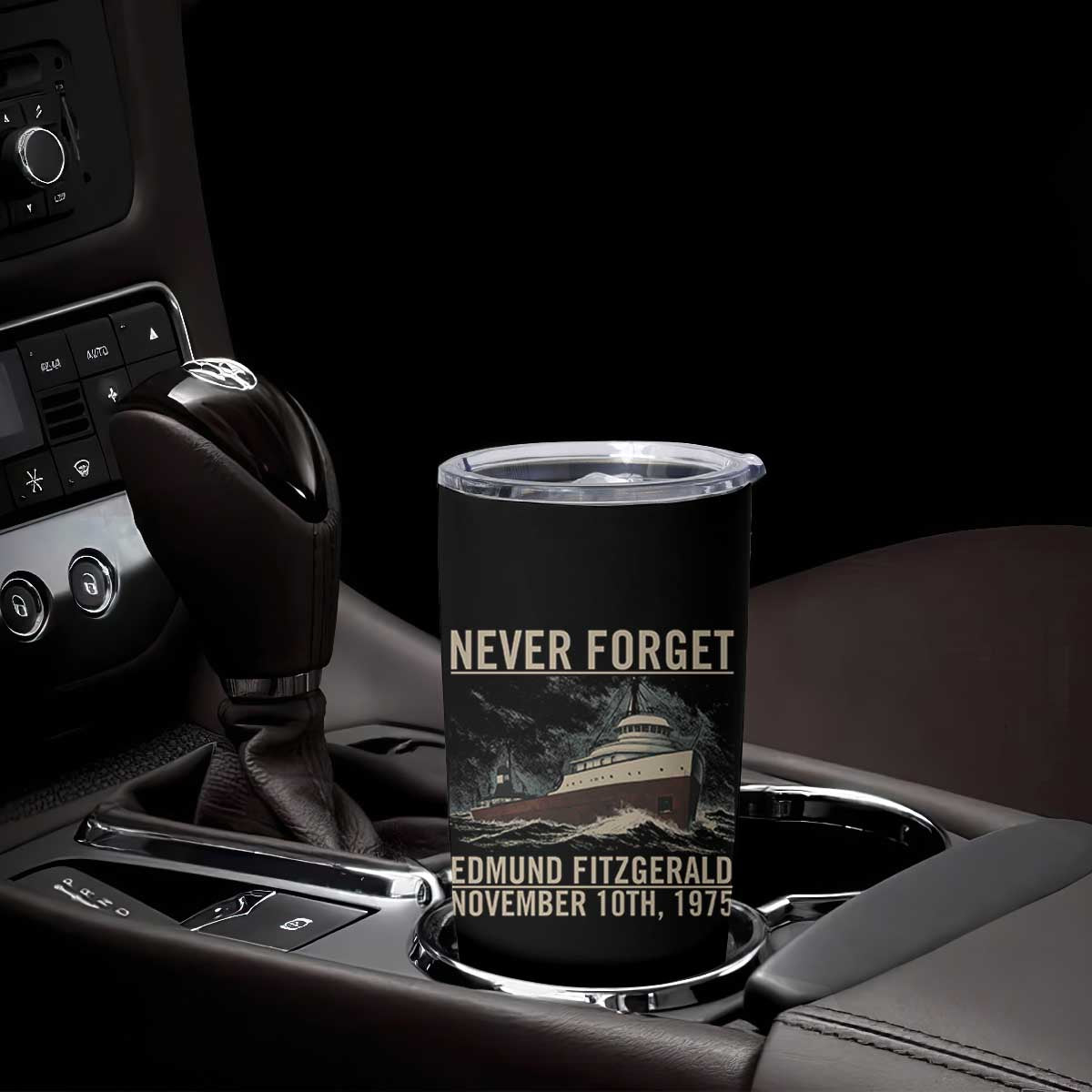 Never Forget Edmund Fitzgerald Tribute Tumbler Cup November 10 1975 Shipwreck Memorial TS02 Print Your Wear