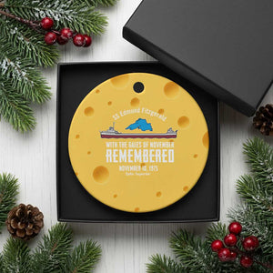SS Edmund Fitzgerald Gales of November Tribute Ceramic Ornament Lake Superior Shipwreck Memorial TS02 1pc Yellow Cheese Print Your Wear