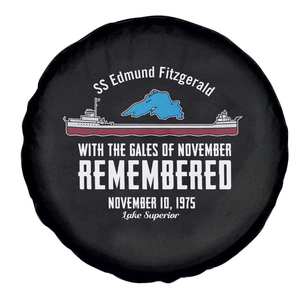 SS Edmund Fitzgerald Gales of November Tribute Spare Tire Cover Lake Superior Shipwreck Memorial TS02 Print Your Wear