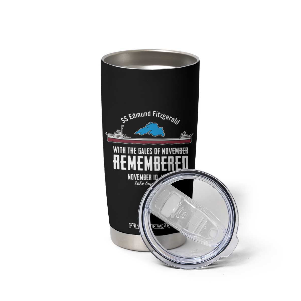 SS Edmund Fitzgerald Gales of November Tribute Tumbler Cup Lake Superior Shipwreck Memorial TS02 Print Your Wear