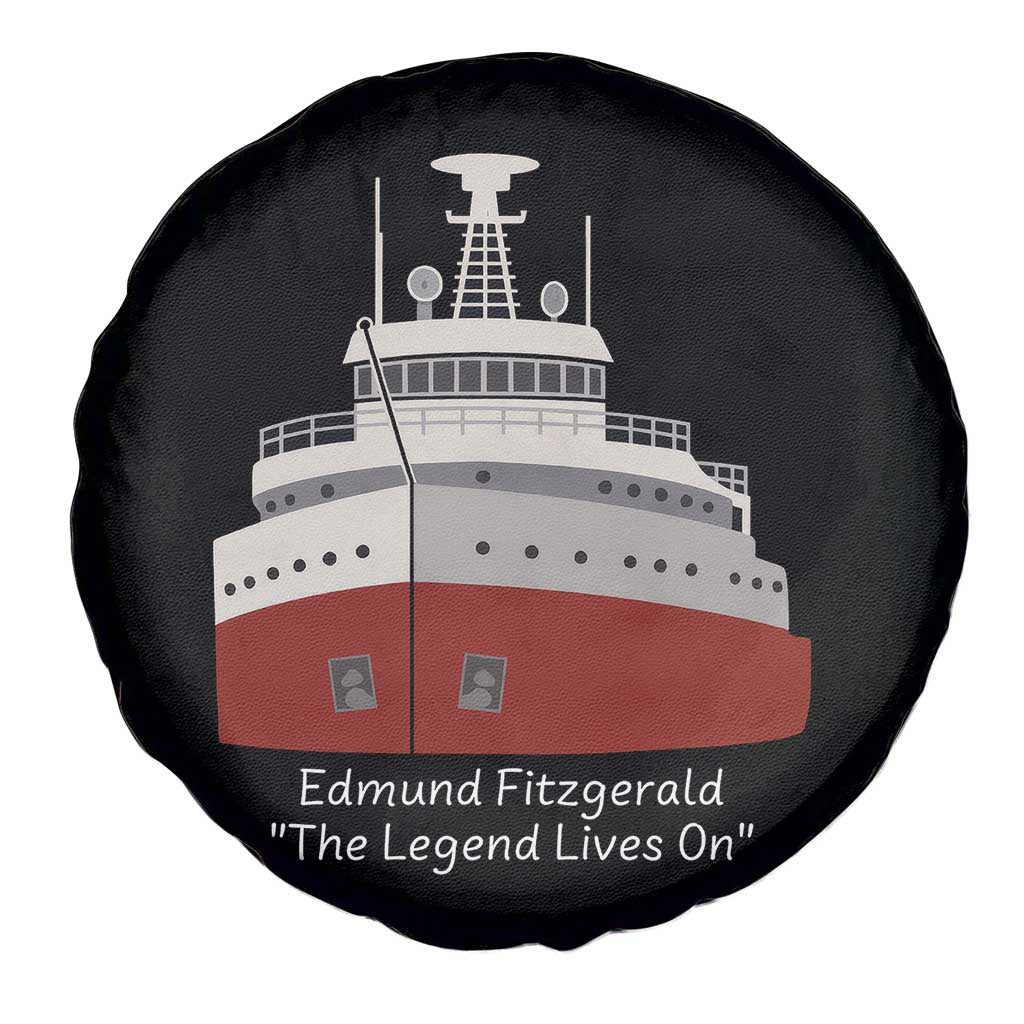 Edmund Fitzgerald Tribute Spare Tire Cover The Legend Lives On Great Lakes Freighter Memorial TS02 Print Your Wear