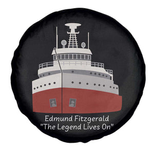 Edmund Fitzgerald Tribute Spare Tire Cover The Legend Lives On Great Lakes Freighter Memorial TS02 Print Your Wear