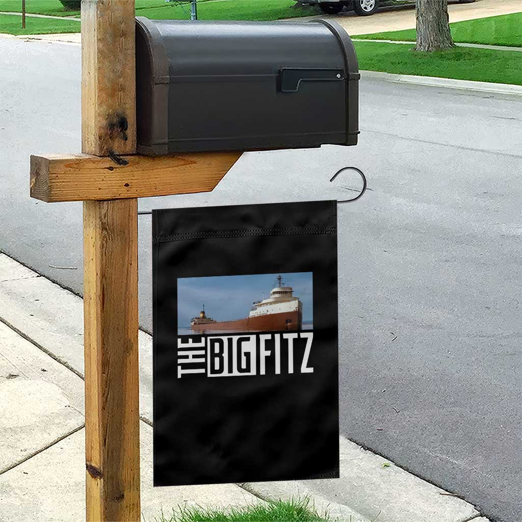 The Big Fitz Tribute Garden Flag SS Edmund Fitzgerald Freighter Design for Great Lakes History TS02 Print Your Wear