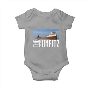 The Big Fitz Tribute Baby Onesie SS Edmund Fitzgerald Freighter Design for Great Lakes History TS02 Sport Gray Print Your Wear