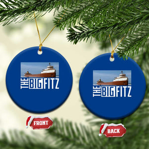 The Big Fitz Tribute Ceramic Ornament SS Edmund Fitzgerald Freighter Design for Great Lakes History TS02 1pc Blue Print Your Wear