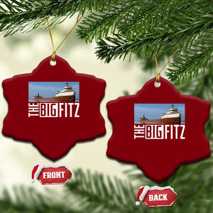The Big Fitz Tribute Ceramic Ornament SS Edmund Fitzgerald Freighter Design for Great Lakes History TS02 Print Your Wear