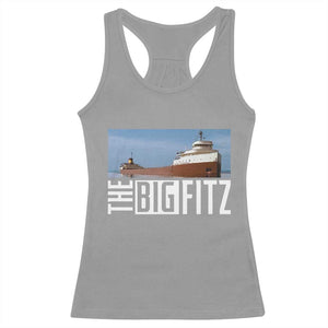 The Big Fitz Tribute Racerback Tank Top SS Edmund Fitzgerald Freighter Design for Great Lakes History TS02 Sport Gray Print Your Wear