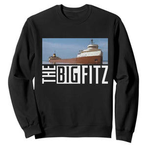 The Big Fitz Tribute Sweatshirt SS Edmund Fitzgerald Freighter Design for Great Lakes History TS02 Black Print Your Wear