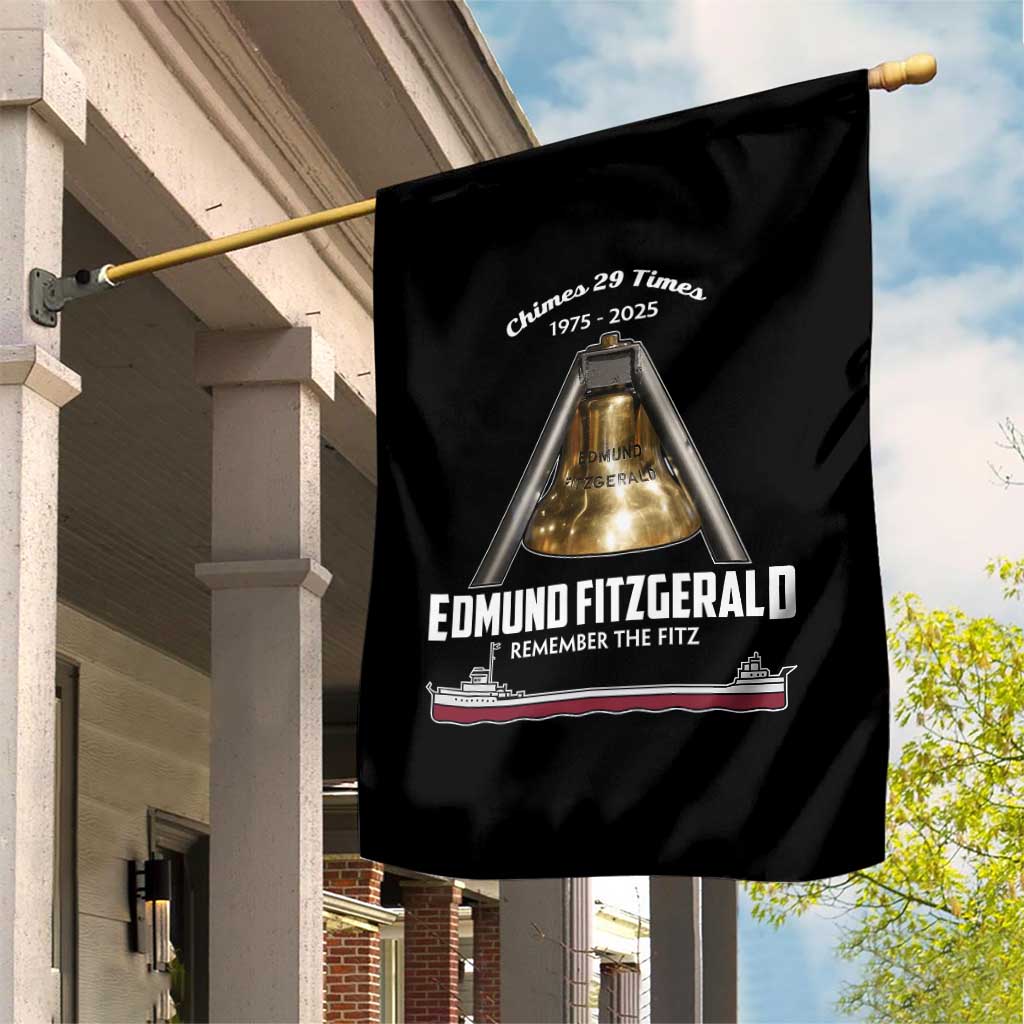 Edmund Fitzgerald 50th Anniversary Tribute Garden Flag Chimes 29 Times 1975 2025 Memorial TS02 Print Your Wear