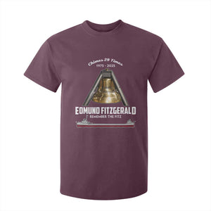 Edmund Fitzgerald 50th Anniversary Tribute T Shirt For Kid Chimes 29 Times 1975 2025 Memorial TS02 Maroon Print Your Wear
