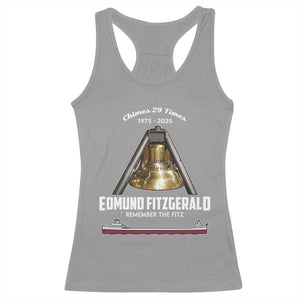 Edmund Fitzgerald 50th Anniversary Tribute Racerback Tank Top Chimes 29 Times 1975 2025 Memorial TS02 Sport Gray Print Your Wear