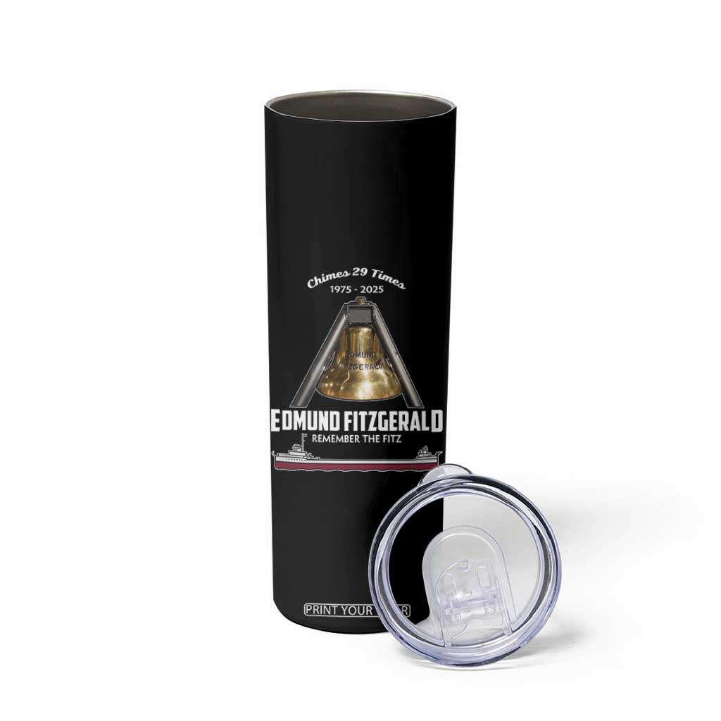 Edmund Fitzgerald 50th Anniversary Tribute Skinny Tumbler Chimes 29 Times 1975 2025 Memorial TS02 Print Your Wear