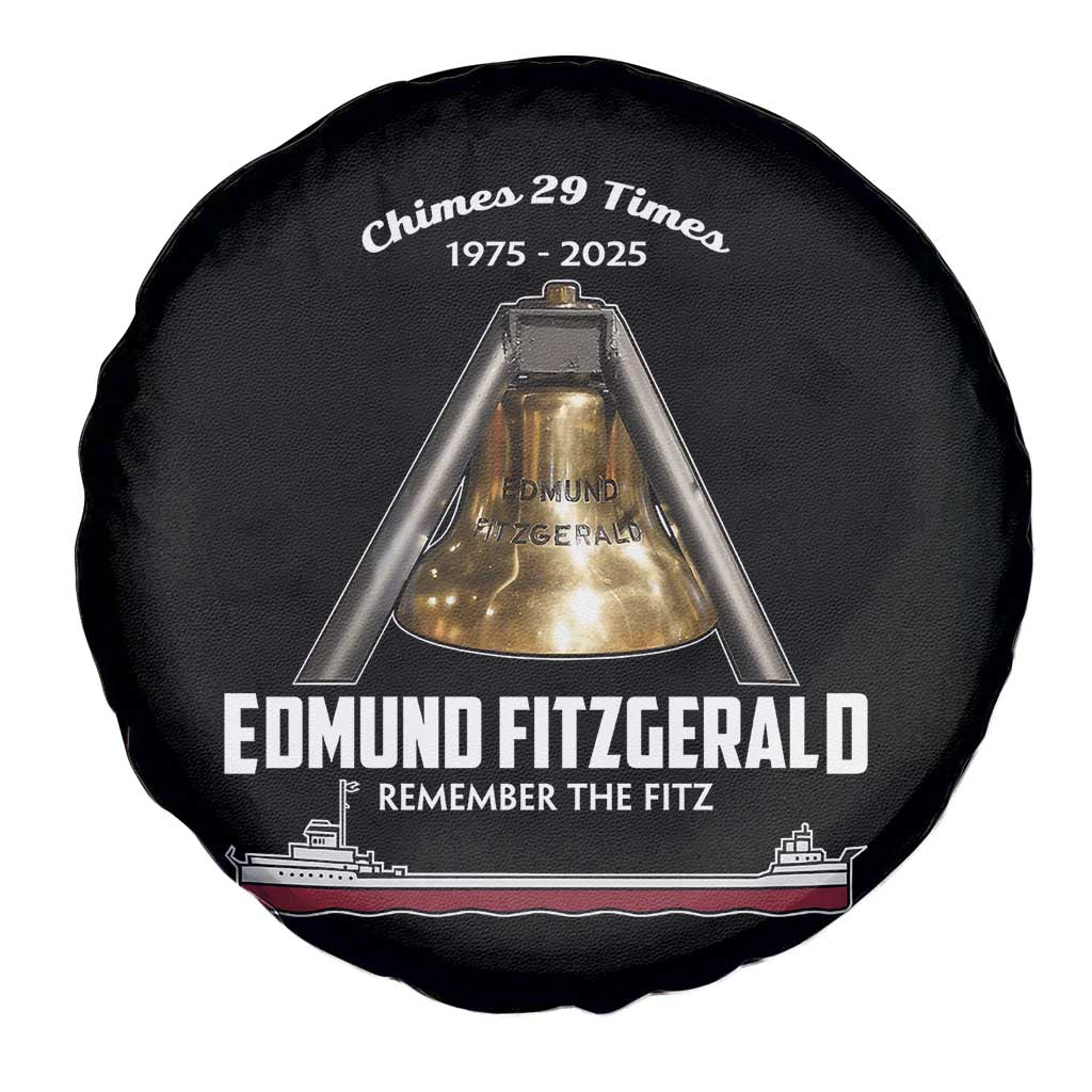 Edmund Fitzgerald 50th Anniversary Tribute Spare Tire Cover Chimes 29 Times 1975 2025 Memorial TS02 Print Your Wear
