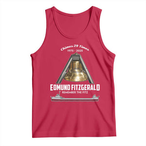 Edmund Fitzgerald 50th Anniversary Tribute Tank Top Chimes 29 Times 1975 2025 Memorial TS02 Red Print Your Wear