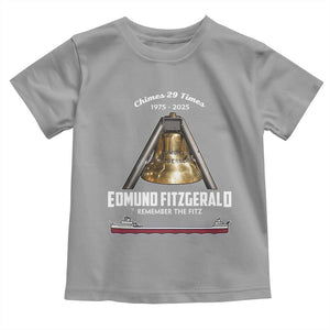 Edmund Fitzgerald 50th Anniversary Tribute Toddler T Shirt Chimes 29 Times 1975 2025 Memorial TS02 Sport Gray Print Your Wear