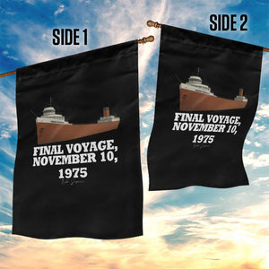 SS Edmund Fitzgerald Final Voyage Tribute Garden Flag November 10 1975 Lake Superior Memorial TS02 Print Your Wear