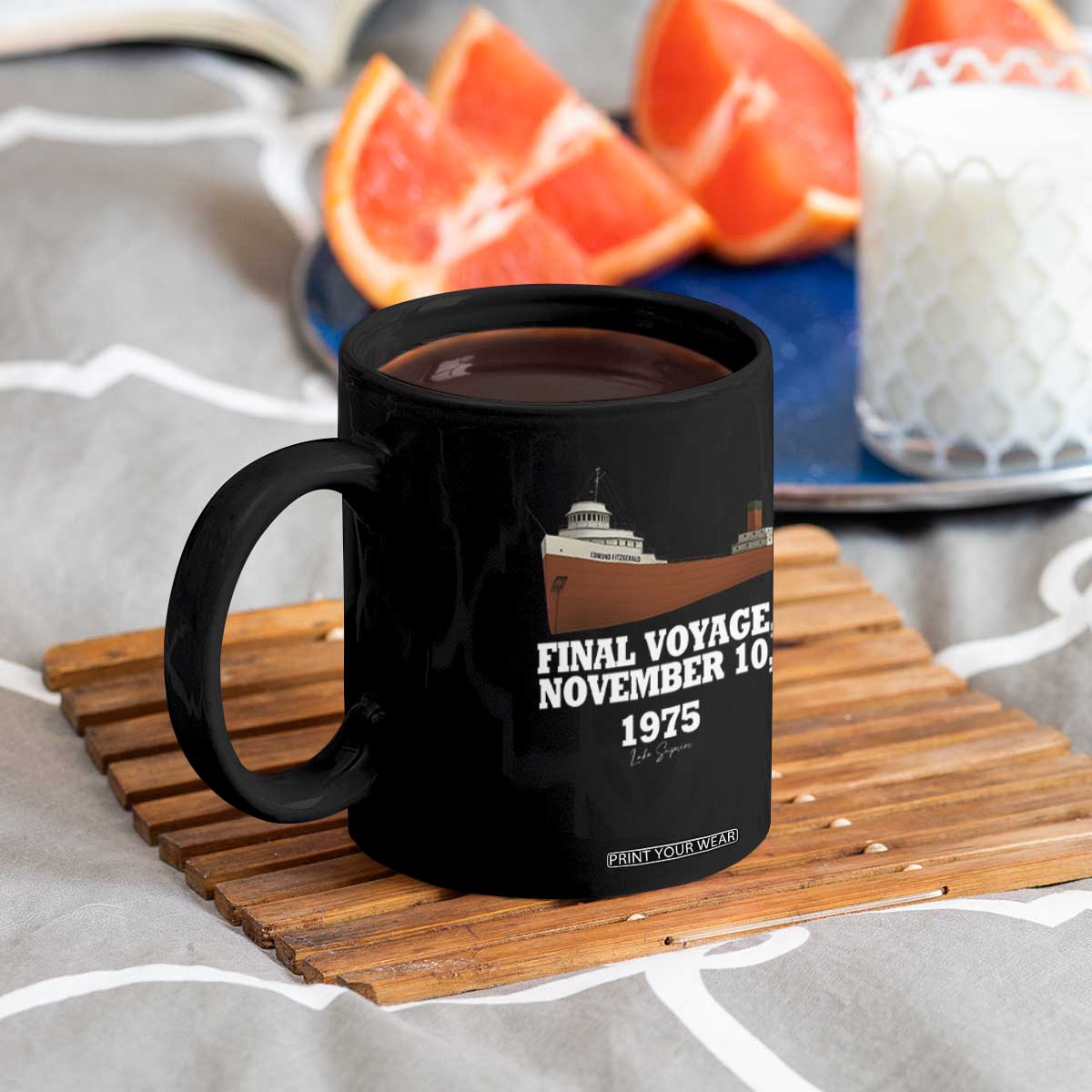 SS Edmund Fitzgerald Final Voyage Tribute Coffee Mug November 10 1975 Lake Superior Memorial TS02 Print Your Wear
