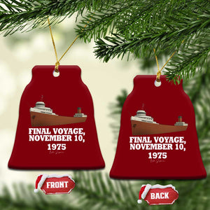 SS Edmund Fitzgerald Final Voyage Tribute Ceramic Ornament November 10 1975 Lake Superior Memorial TS02 Print Your Wear