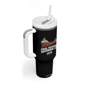 SS Edmund Fitzgerald Final Voyage Tribute Tumbler With Handle November 10 1975 Lake Superior Memorial TS02 Print Your Wear
