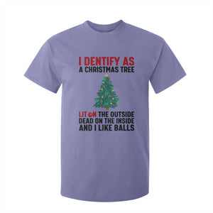 I Identify as a Christmas Tree T Shirt For Kid Funny Lit and Dead Inside Holiday Humor TS02 Violet Print Your Wear