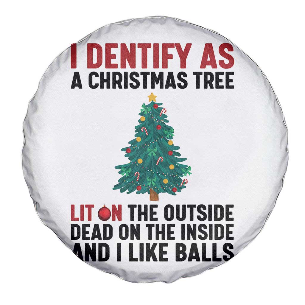 I Identify as a Christmas Tree Spare Tire Cover Funny Lit and Dead Inside Holiday Humor TS02 Print Your Wear