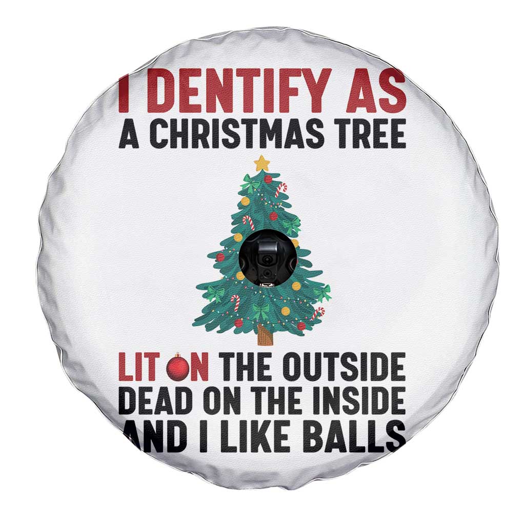 I Identify as a Christmas Tree Spare Tire Cover Funny Lit and Dead Inside Holiday Humor TS02 Print Your Wear