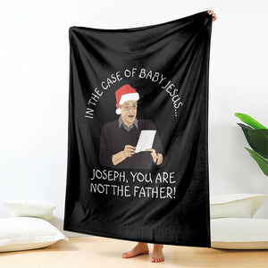 Funny Christmas Jesus Paternity Test Throw Blanket Joseph You Are Not the Father Holiday Humor TS02 Print Your Wear