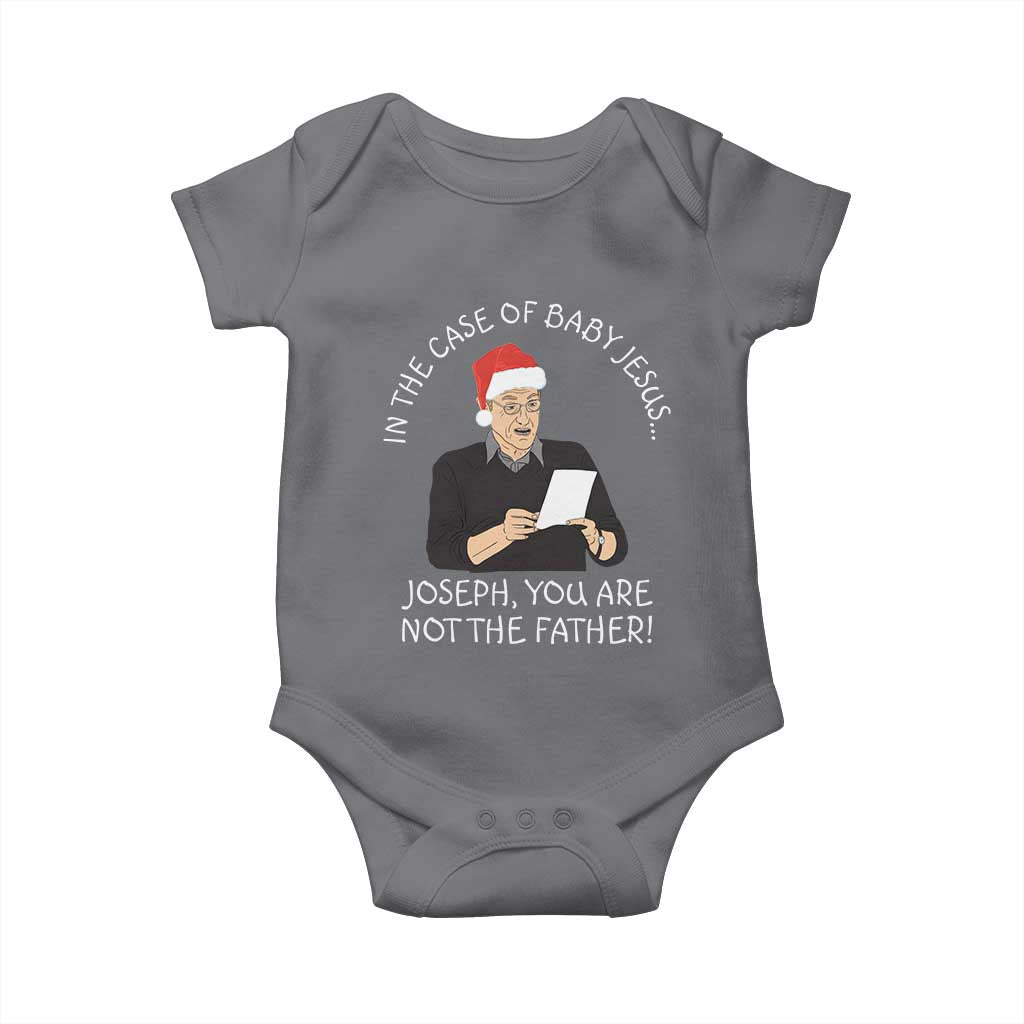 Funny Christmas Jesus Paternity Test Baby Onesie Joseph You Are Not the Father Holiday Humor TS02 Charcoal Print Your Wear
