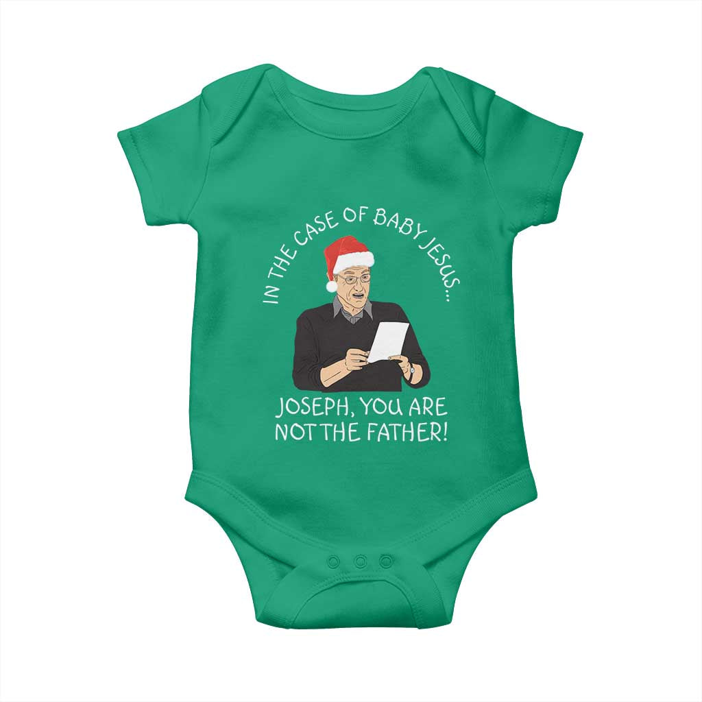 Funny Christmas Jesus Paternity Test Baby Onesie Joseph You Are Not the Father Holiday Humor TS02 Irish Green Print Your Wear