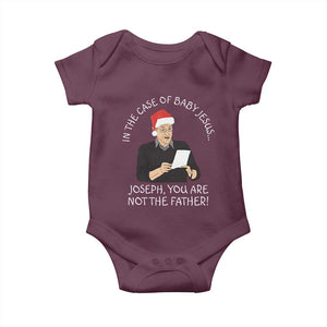 Funny Christmas Jesus Paternity Test Baby Onesie Joseph You Are Not the Father Holiday Humor TS02 Maroon Print Your Wear