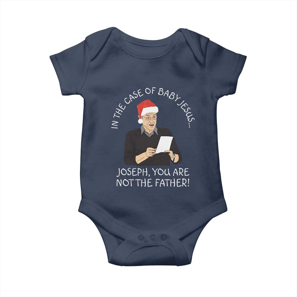 Funny Christmas Jesus Paternity Test Baby Onesie Joseph You Are Not the Father Holiday Humor TS02 Navy Print Your Wear
