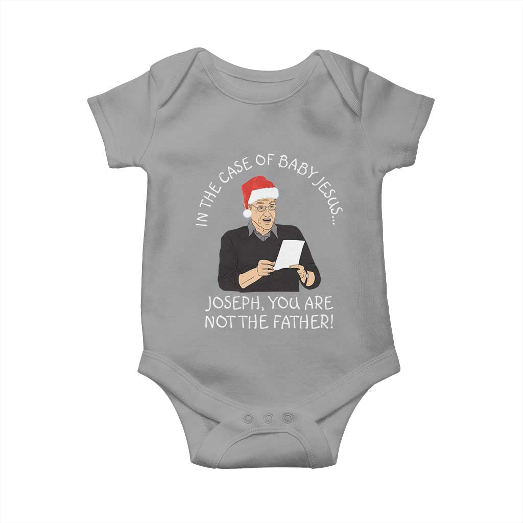 Funny Christmas Jesus Paternity Test Baby Onesie Joseph You Are Not the Father Holiday Humor TS02 Sport Gray Print Your Wear