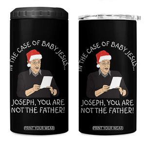 Funny Christmas Jesus Paternity Test 4 in 1 Can Cooler Tumbler Joseph You Are Not the Father Holiday Humor TS02 One Size: 16 oz Black Print Your Wear