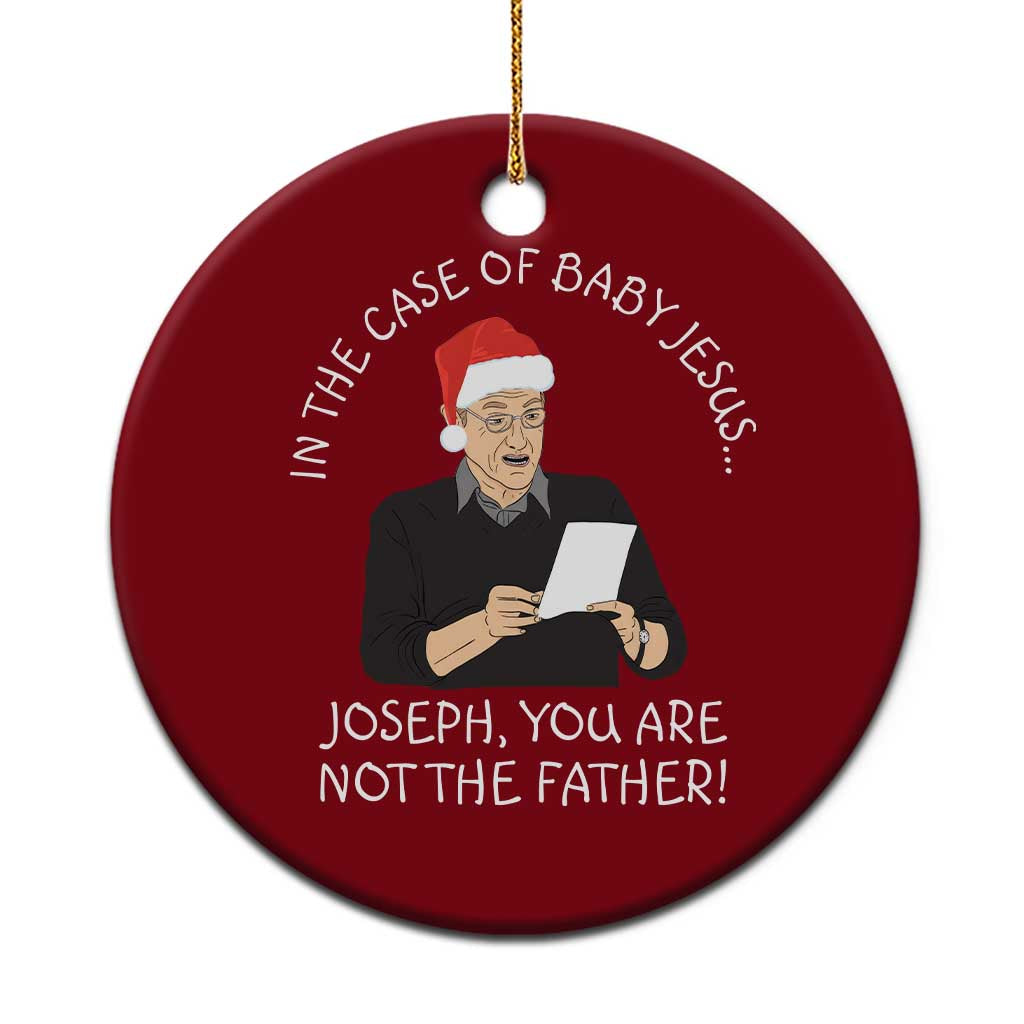 Funny Christmas Jesus Paternity Test Ceramic Ornament Joseph You Are Not the Father Holiday Humor TS02 1pc Red Print Your Wear