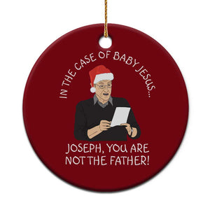 Funny Christmas Jesus Paternity Test Ceramic Ornament Joseph You Are Not the Father Holiday Humor TS02 1pc Red Print Your Wear