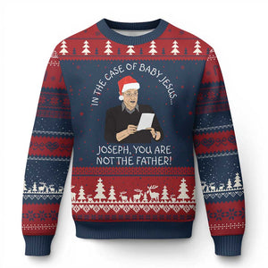 Funny Christmas Jesus Paternity Test Ugly Christmas Sweater Joseph You Are Not the Father Holiday Humor TS02 Navy Red Print Your Wear