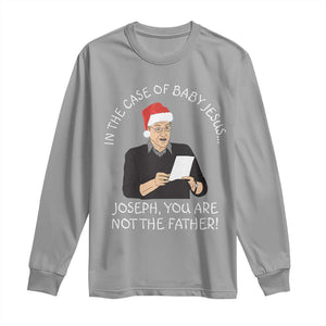Funny Christmas Jesus Paternity Test Long Sleeve Shirt Joseph You Are Not the Father Holiday Humor TS02 Sport Gray Print Your Wear