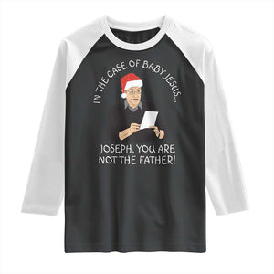 Funny Christmas Jesus Paternity Test Raglan Shirt Joseph You Are Not the Father Holiday Humor TS02 Black White Print Your Wear