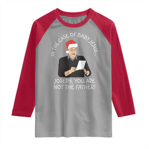 Funny Christmas Jesus Paternity Test Raglan Shirt Joseph You Are Not the Father Holiday Humor TS02 Sport Gray Red Print Your Wear