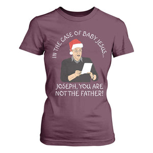 Funny Christmas Jesus Paternity Test T Shirt For Women Joseph You Are Not the Father Holiday Humor TS02 Maroon Print Your Wear