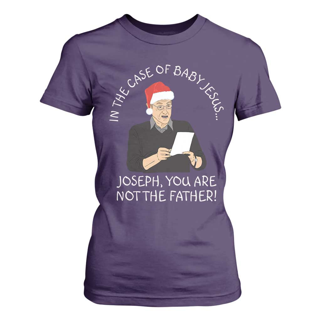 Funny Christmas Jesus Paternity Test T Shirt For Women Joseph You Are Not the Father Holiday Humor TS02 Purple Print Your Wear