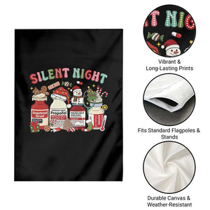 Funny Silent Night Nurse Christmas Garden Flag Festive Meds and Holiday Medical Humor TS02 Print Your Wear